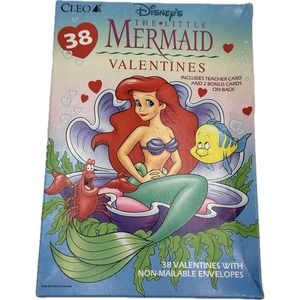 Vtg 90s The Little Mermaid Valentine’s Day Cards Cleo Disney New Sealed Core